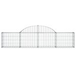 vidaXL Paniers à gabions arqués 14 Pièces 200x30x40/60 cm Fer galvanisé