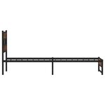 vidaXL Cadre de lit en métal sans matelas chêne marron 100x200 cm