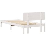 vidaXL Lit avec tête de lit blanche 75x190 cm en pin massif