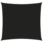vidaXL Voile de parasol tissu oxford carré 2 5x2 5 m noir