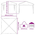 vidaXL Tente de fête pop-up 288 x 288 x 245 cm Bleu Tissu Oxford