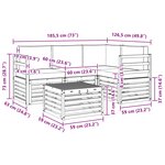 vidaXL Ensemble de canapés d'extérieur 5 pc Naturel et Crème Polyester