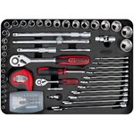 Ks tools ensemble d'outils universel 130 pièces 1/4" + 1/2" 911.0630