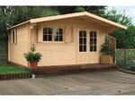 Abri jardin bois "Chamonix" - 19.98 m² - 4.78 x 4.18 x 2.35 m - 40 mm