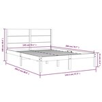 vidaXL Cadre de lit sans matelas blanc 140x200 cm bois de pin massif