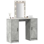 vidaXL Table de Toilette avec stockage Gris clair 102 x 33 x 135 cm