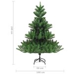 vidaXL Sapin de Noël artificiel Nordmann avec LED et boules Vert 240cm
