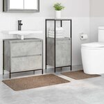 vidaXL Ensemble de tapis de bain antidérapants 2 Pièces Marron PP