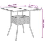 vidaXL Ensemble de salle à manger de jardin 5 pièces en poly rattan marron