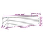 vidaXL Jardinière 110x40x26 5 cm bois de pin massif