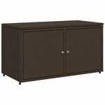 vidaXL Armoire de rangement jardin marron 110x55x60 5cm résine tressée