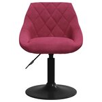 vidaXL Chaises à manger pivotantes lot de 4 rouge bordeaux velours