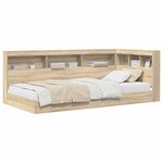 vidaXL Lit Bibliothèque Chêne Sonoma 75 x 190 cm Bois d'ingénierie