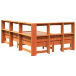 vidaXL Lit bibliothèque sans matelas cire marron 120x190cm pin massif