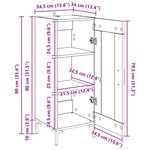 vidaXL Buffet Olden Bois Ancien 34 5 x 34 x 90 cm