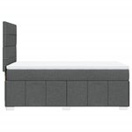 vidaXL Sommier à lattes de lit et matelas Gris foncé 90x190 cm Tissu
