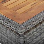 vidaXL Ensemble à manger de jardin 5 Pièces Gris Résine tressée et acacia