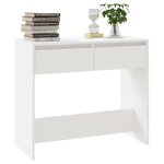 vidaXL Table console Blanc 89x41x76 5 cm Acier