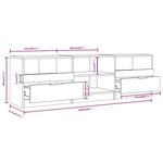 vidaXL Meuble TV Chêne sonoma 150x33 5x45 cm Bois d'ingénierie