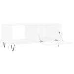 vidaXL Table basse blanc 90x50x40 cm bois d'ingénierie