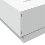 vidaXL Cadre de lit blanc 200x200 cm bois d'ingénierie