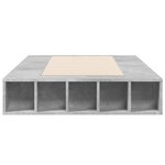 vidaXL Cadre de lit gris béton 100x200 cm bois d'ingénierie