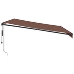 vidaXL Auvent rétractable automatique avec LED marron 450x350 cm
