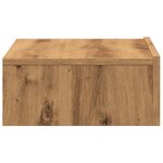 vidaXL Meuble TV avec éclairages LED chêne artisanal 60x35x15 5 cm