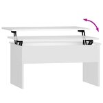 vidaXL Table basse Blanc 80x50 5x41 5 cm Bois d'ingénierie