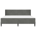 vidaXL Cadre de lit avec matelas Gris foncé 200 x 200 cm Velours
