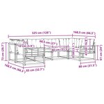 vidaXL Ensemble de canapés d'extérieur 6 Pièces Blanc et crème