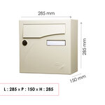 Boîte aux lettres  Préface compact Ivoire brillant RAL 1015B
