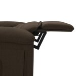 vidaXL Fauteuil de massage Marron foncé Tissu
