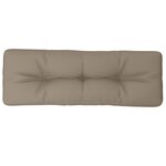 vidaXL Coussin de palette taupe 120x40x12 cm tissu