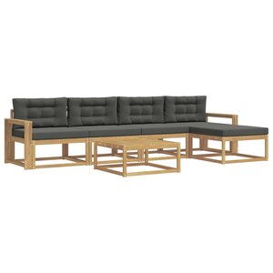 vidaXL Ensemble de canapés d'extérieur 6 pc Blanc et anthracite