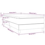 vidaXL Sommier à lattes de lit et matelas Gris clair 90x190 cm Tissu
