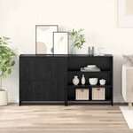 vidaXL Buffet 2 Pièces Chêne noir 70 x 41 x 75 cm Bois d'ingénierie