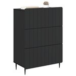 vidaXL Armoire à tiroirs Noir 66 x 34 5 x 92 cm Bois d'ingénierie