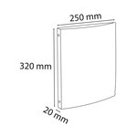 Classeur 4 anneaux 15 mm polypropylène Crystal - A4 - Cristal EXACOMPTA