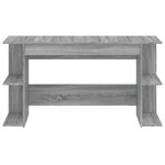 Bureau table poste de travail meuble d'ordinateur informatique étude sonoma 140 x 50 x 75 cm bois d'ingénierie gris 02_0023955