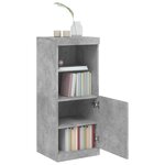 vidaXL Buffet avec lumières LED gris béton 41x37x100 cm
