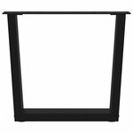 vidaXL Pieds de table basse en forme de V  2 pièces  noir  60 x (42-43 3) cm  acier