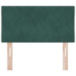 vidaXL Tête de Lit LED Geometric Manuel Vert foncé 80 cm Velours