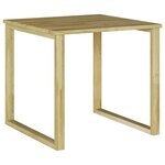 vidaXL Table de Bain de Soleil Marron 50.5 x 50 x 46 cm Pin imprégné