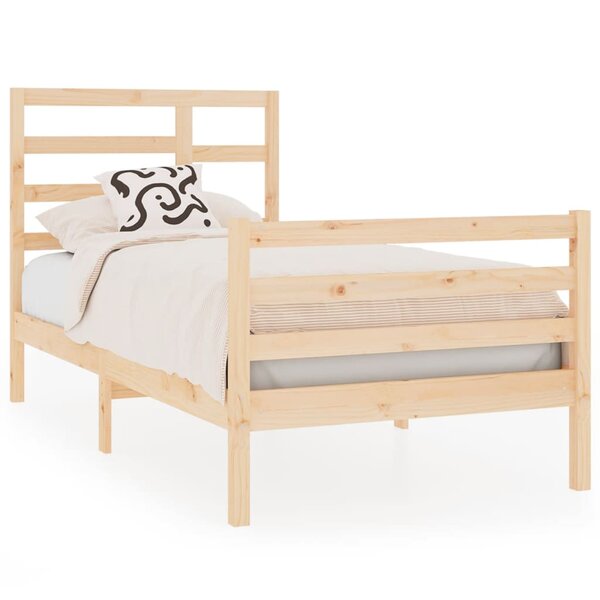vidaXL Cadre de lit sans matelas bois massif 90x190 cm