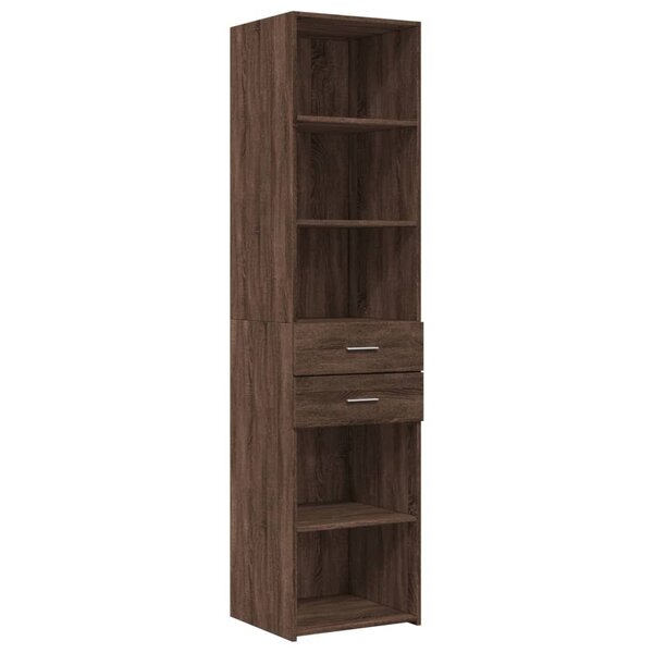 vidaXL Buffet haut chêne marron 45x42 5x185 cm bois d'ingénierie