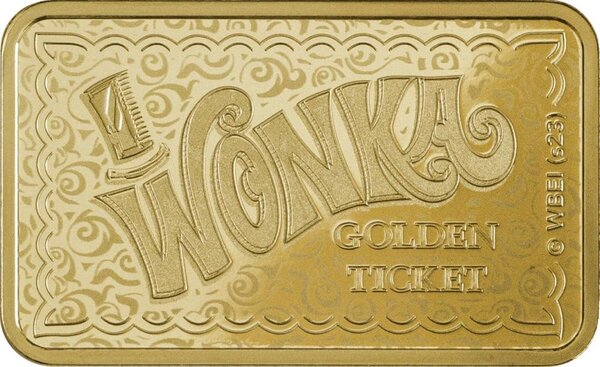 Pièce de monnaie en Or g 5 Millésime 2023 WILLY WONKA
