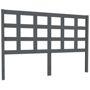 vidaXL Tête de lit Gris 145 5x4x100 cm Bois massif de pin