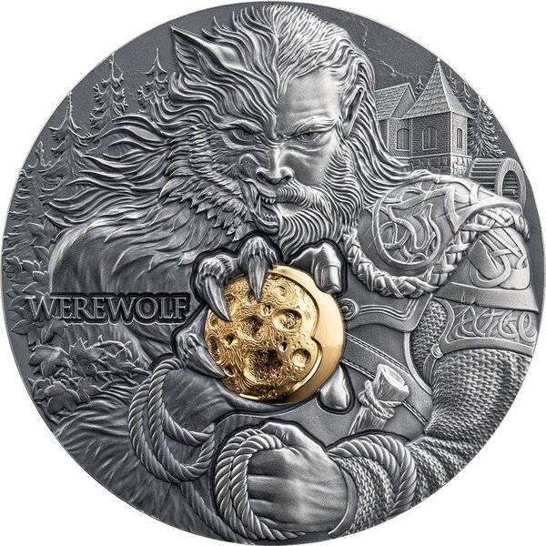 Monnaie WEREWOLF Dual Essence 2 Oz Argent 2000 Francs Cameroon 2024
