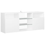 vidaXL Meuble TV avec lumières LED blanc 120x30x50 cm